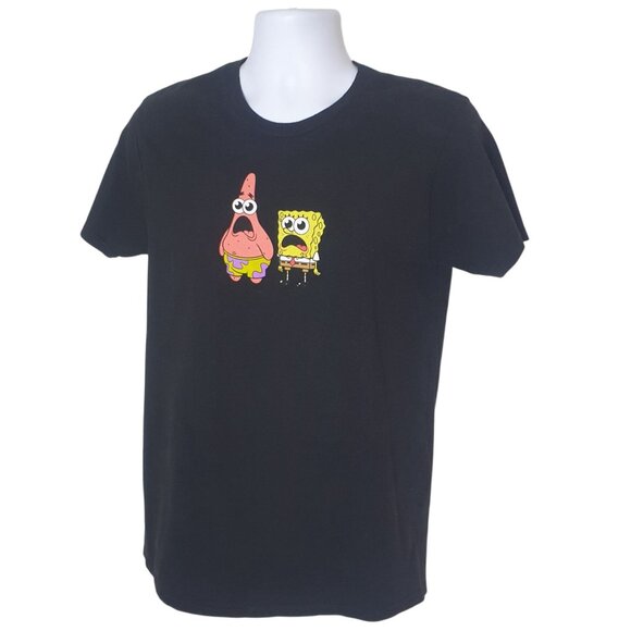 Nickelodeon SpongeBob SquarePants Tee M Black Patrick  Graphics Unisex Cartoon - Picture 4 of 5